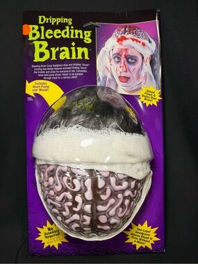 Vintage Fun World Brain Dripping Bleeding Mask New Rare